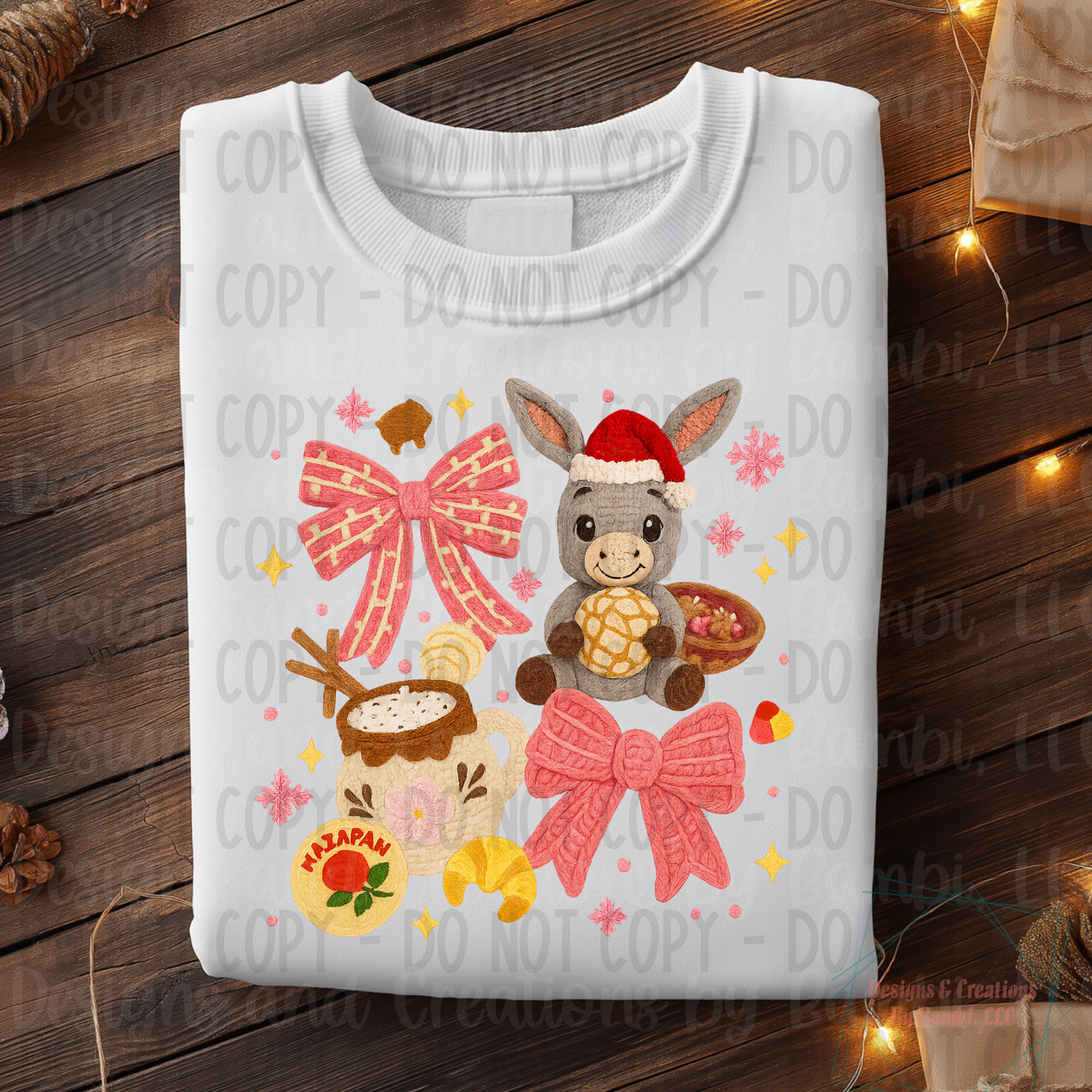 Faux Yarn Donkey with Bows