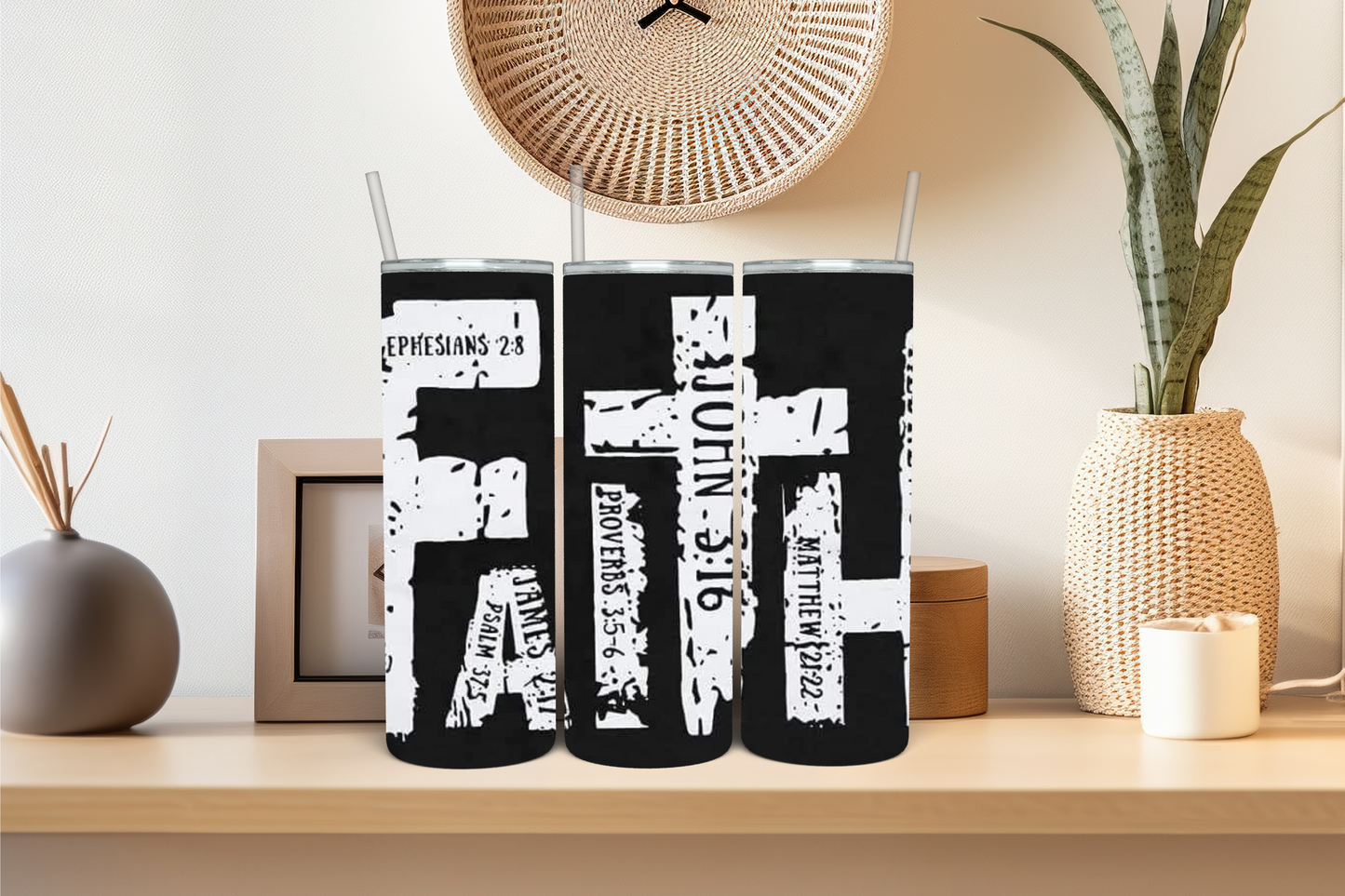 Faith Words Sublimation Tumbler
