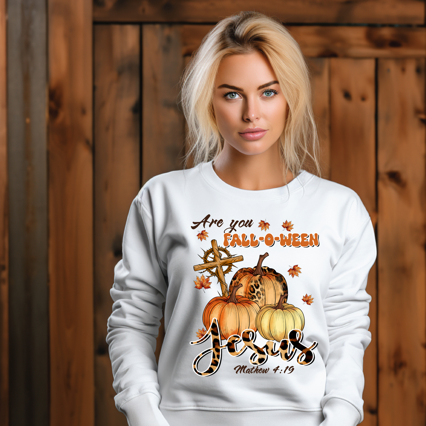 Fall- O- Ween Jesus Leopard Fall Themed