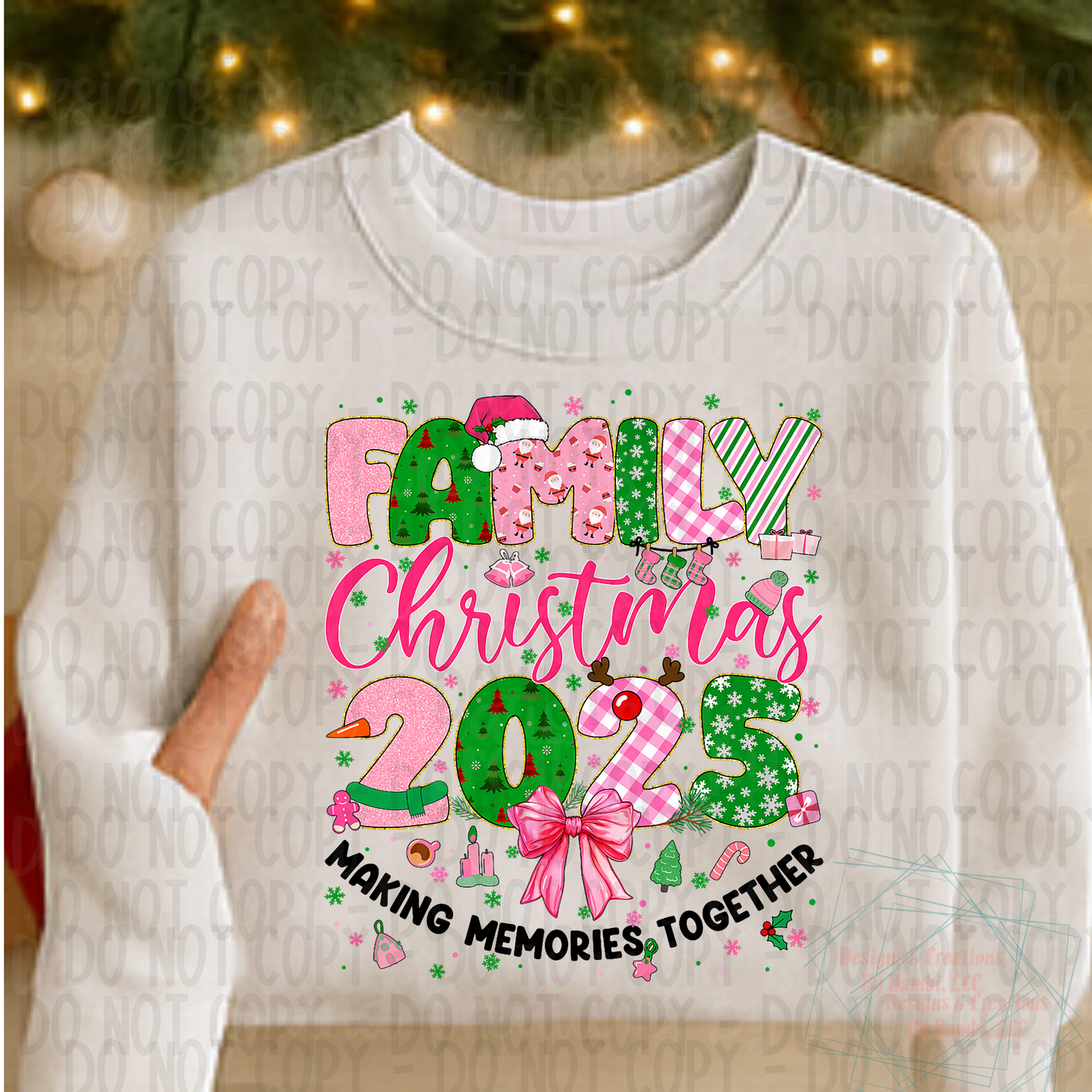 Family Christmas Pink 2025