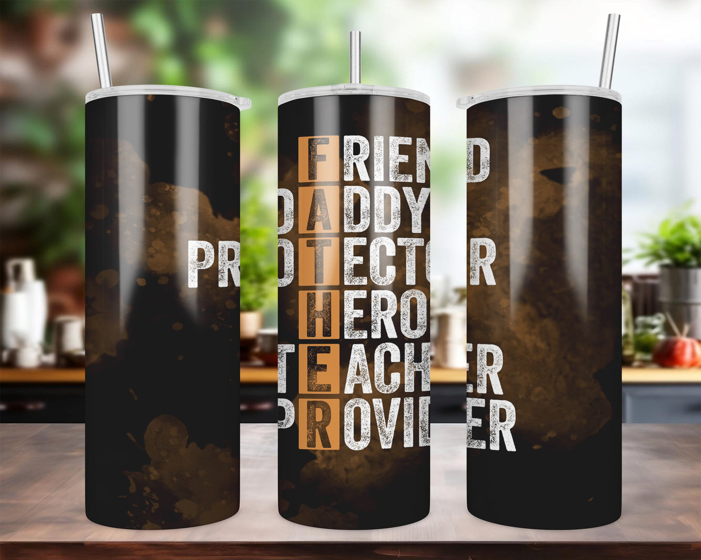 Father Spelled Horizonally Sublimation Tumbler