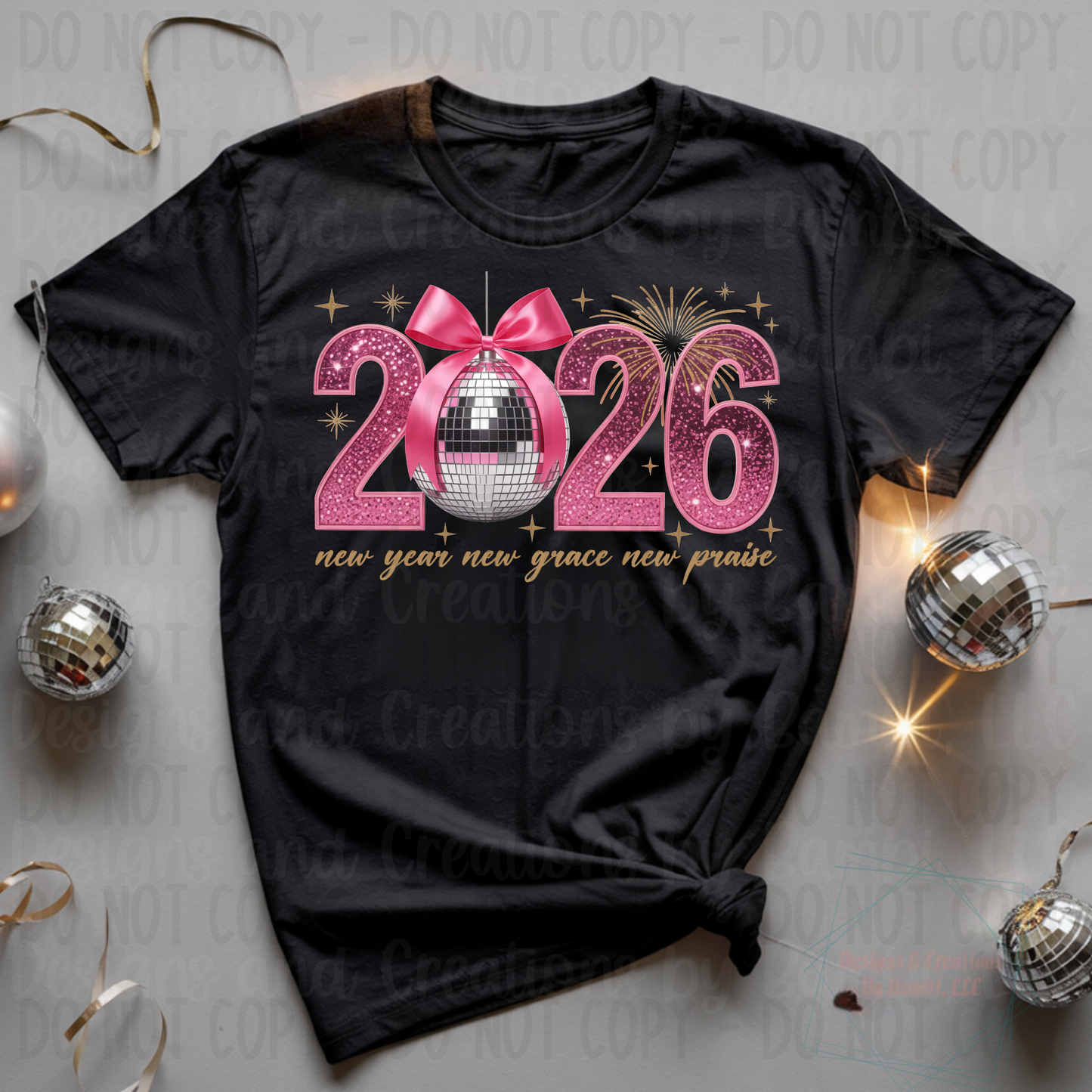 Faux Embroidery Pink New Year New Grace 2026