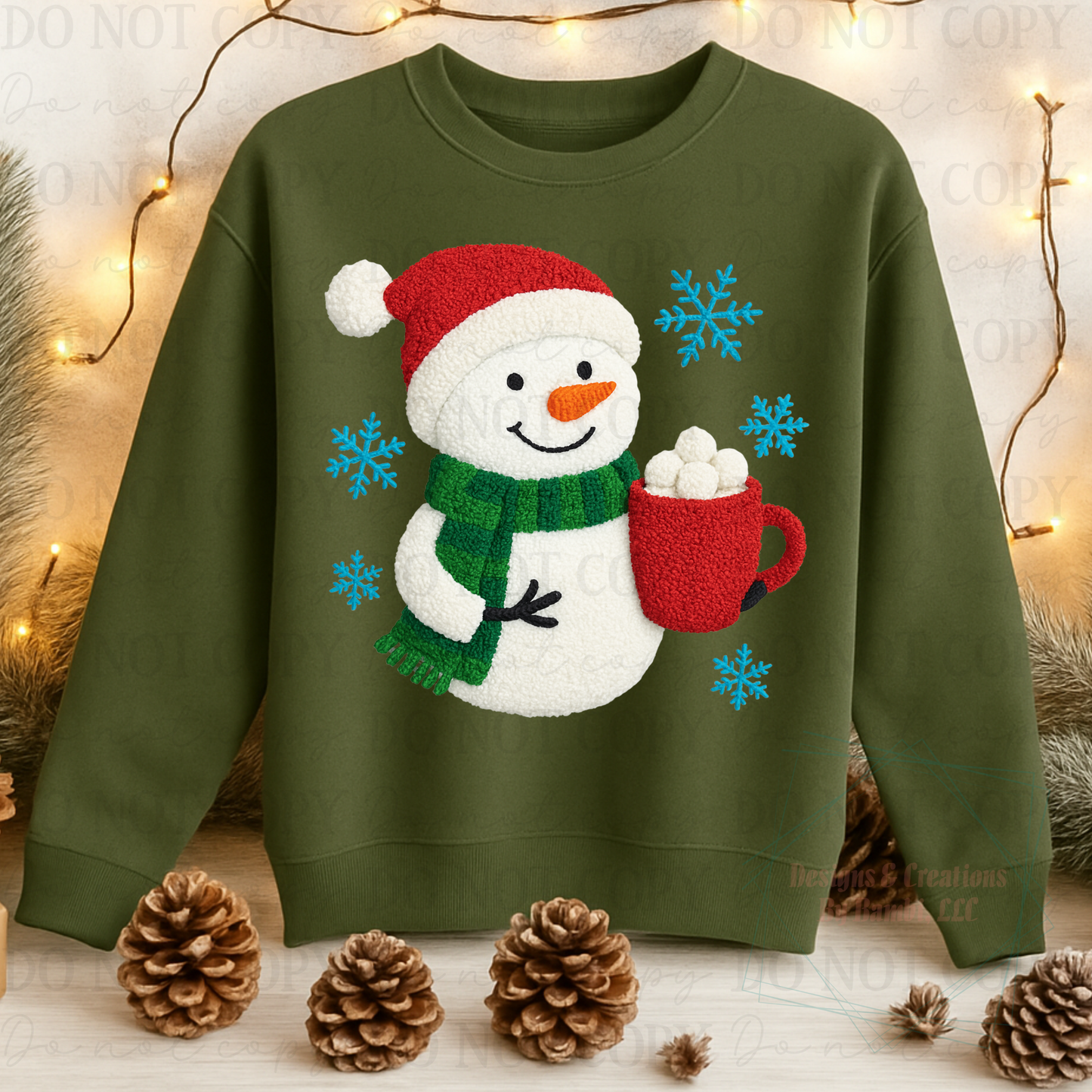 Faux Fuzzy Yarn Snowman