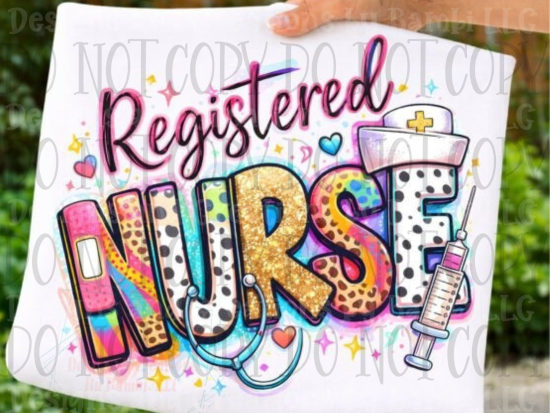 Faux Glittery Registered Nurse