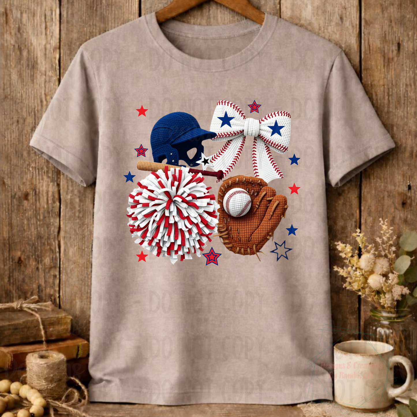 Faux Yarn Baseball Collage with Glove