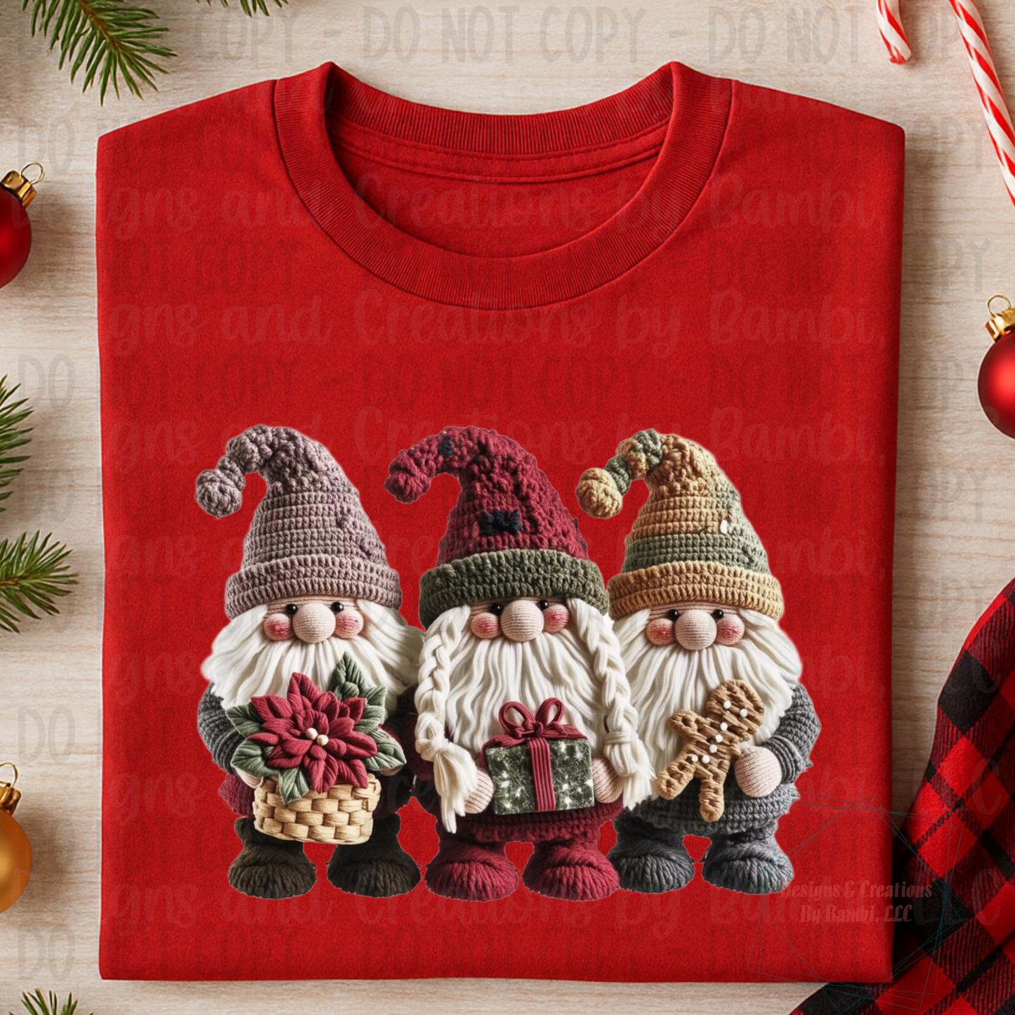 Faux Yarn Christmas Gnomes