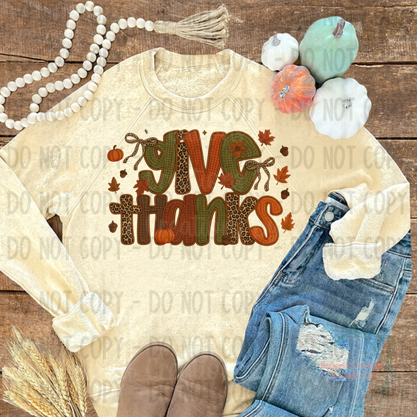 Faux Yarn Give Thanks Fall Colors