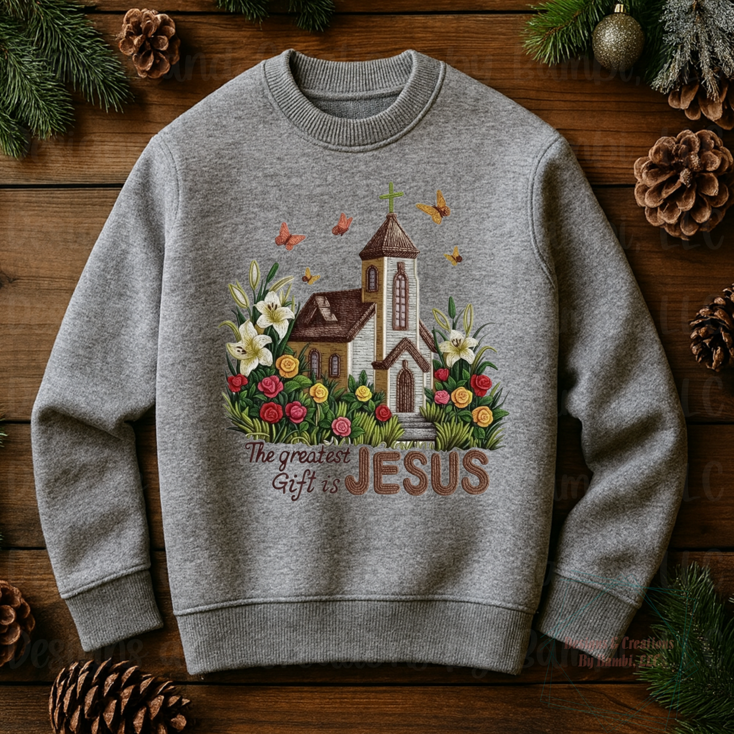 Faux Yarn Greatest Gift Jesus with Chapel