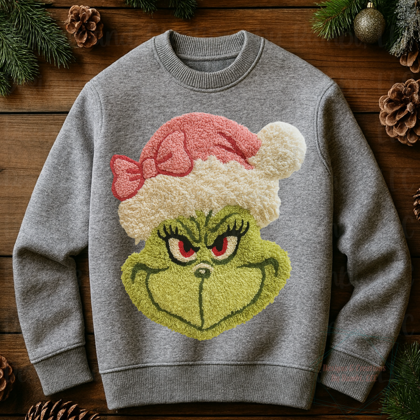 Faux Yarn Green Girl Pink Hat