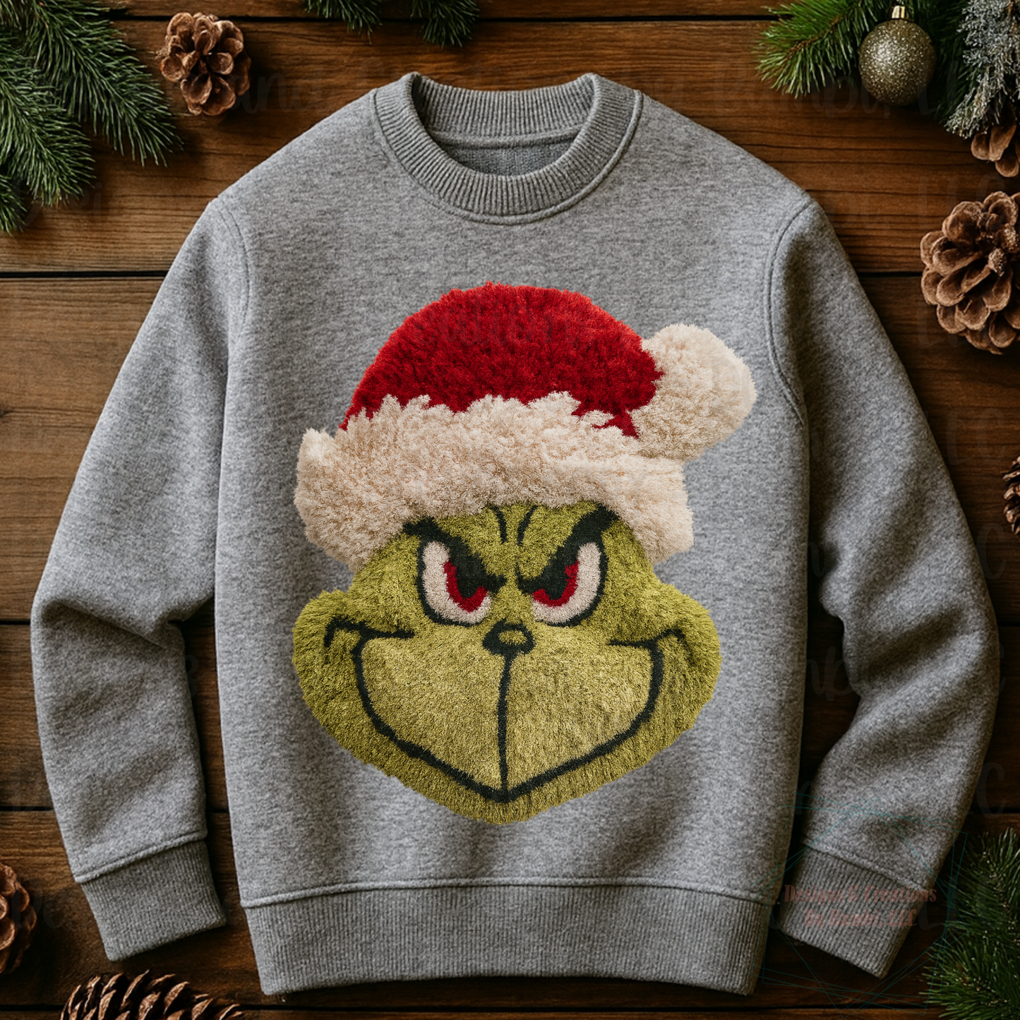 Faux Yarn Green Guy Red Hat