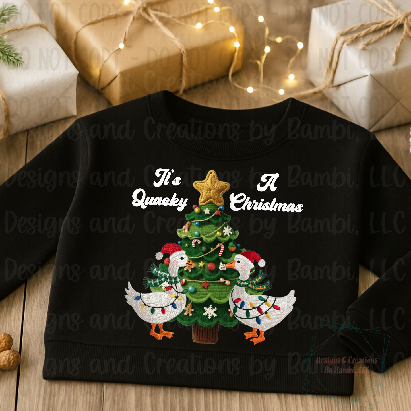 Faux Yarn It's A Quacky Christmas