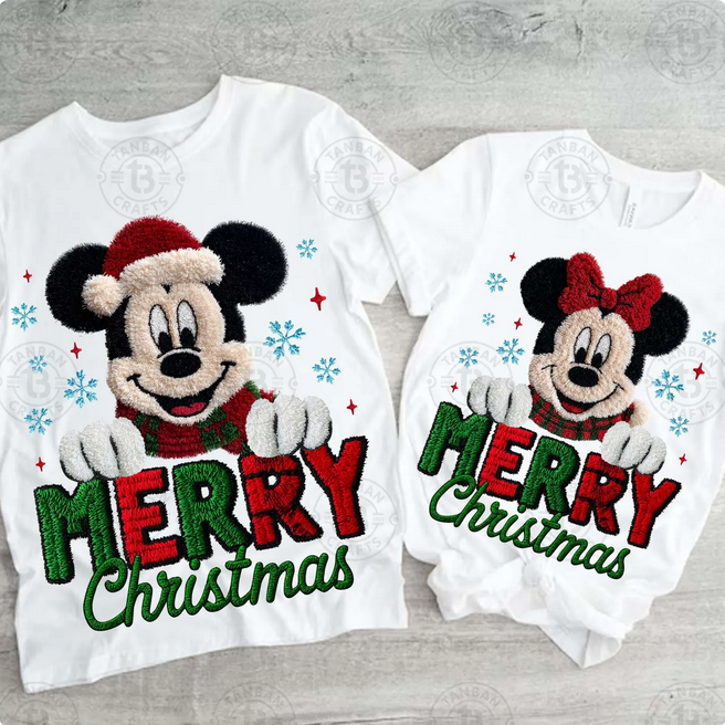 Faux Yarn Merry Christmas Mouse Collection