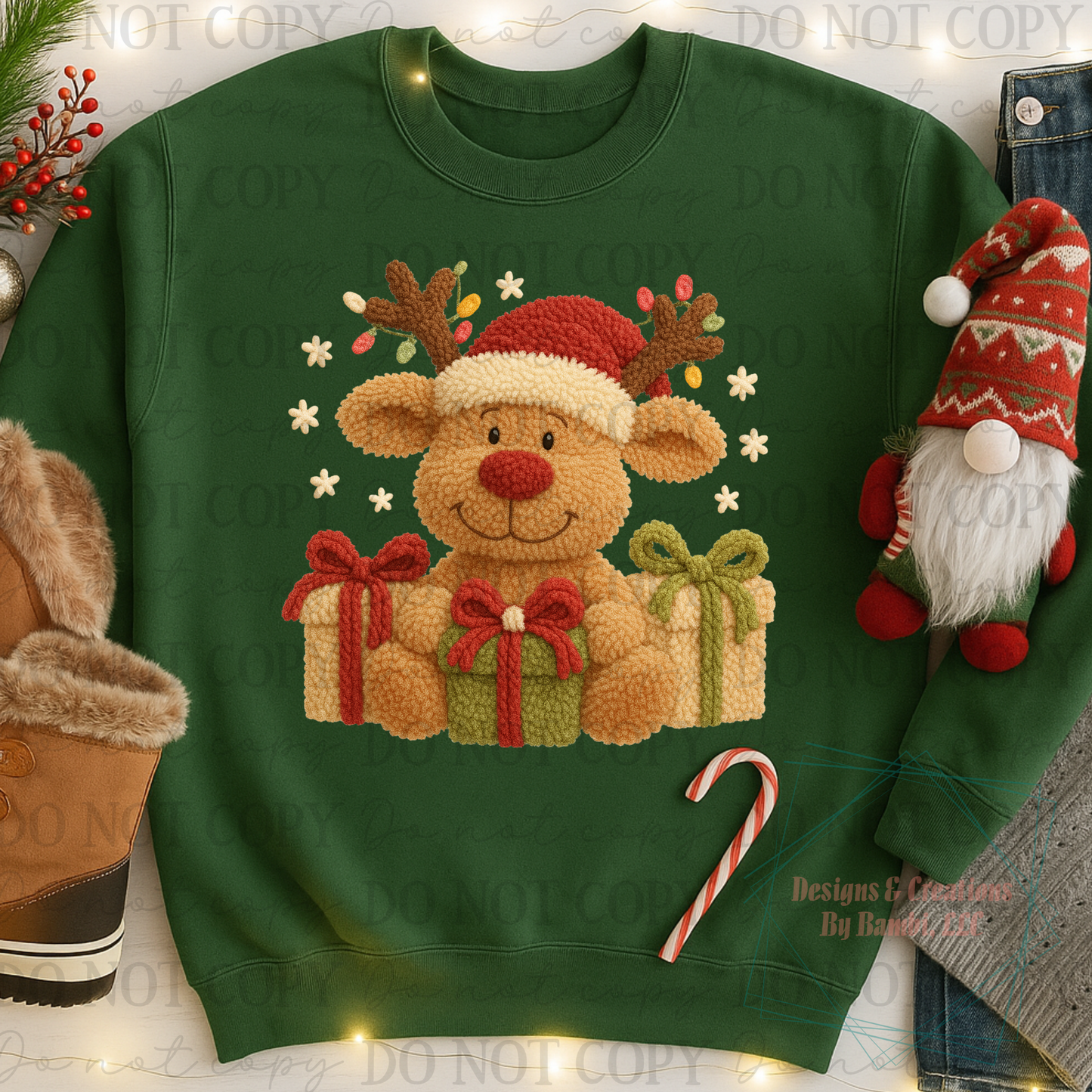 Faux Yarn Reindeer Verion 2