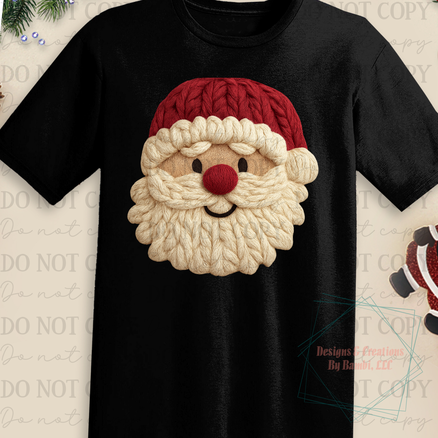 Faux Yarn Santa 11
