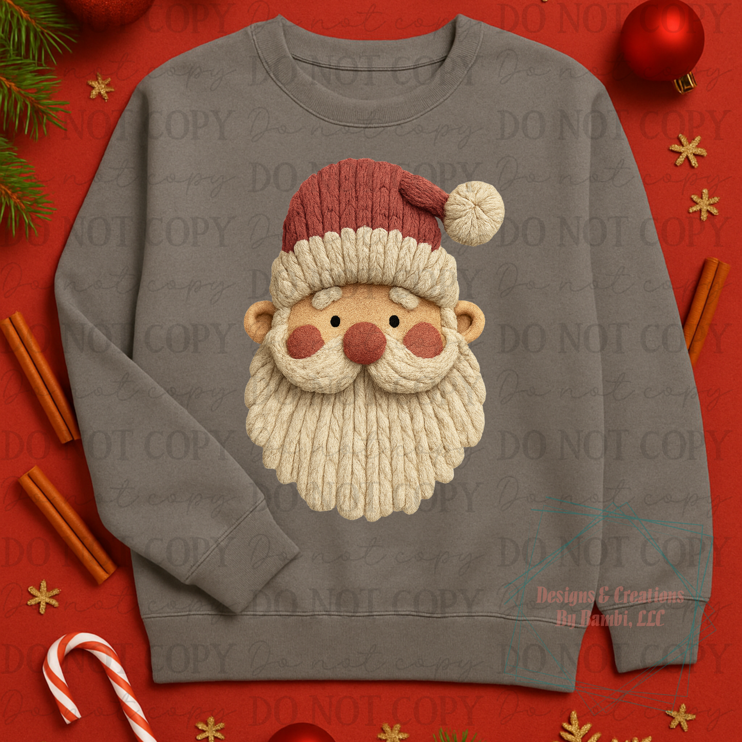 Faux Yarn Single Santa