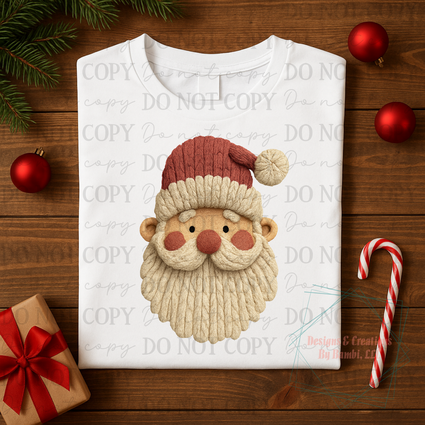 Faux Yarn Single Santa