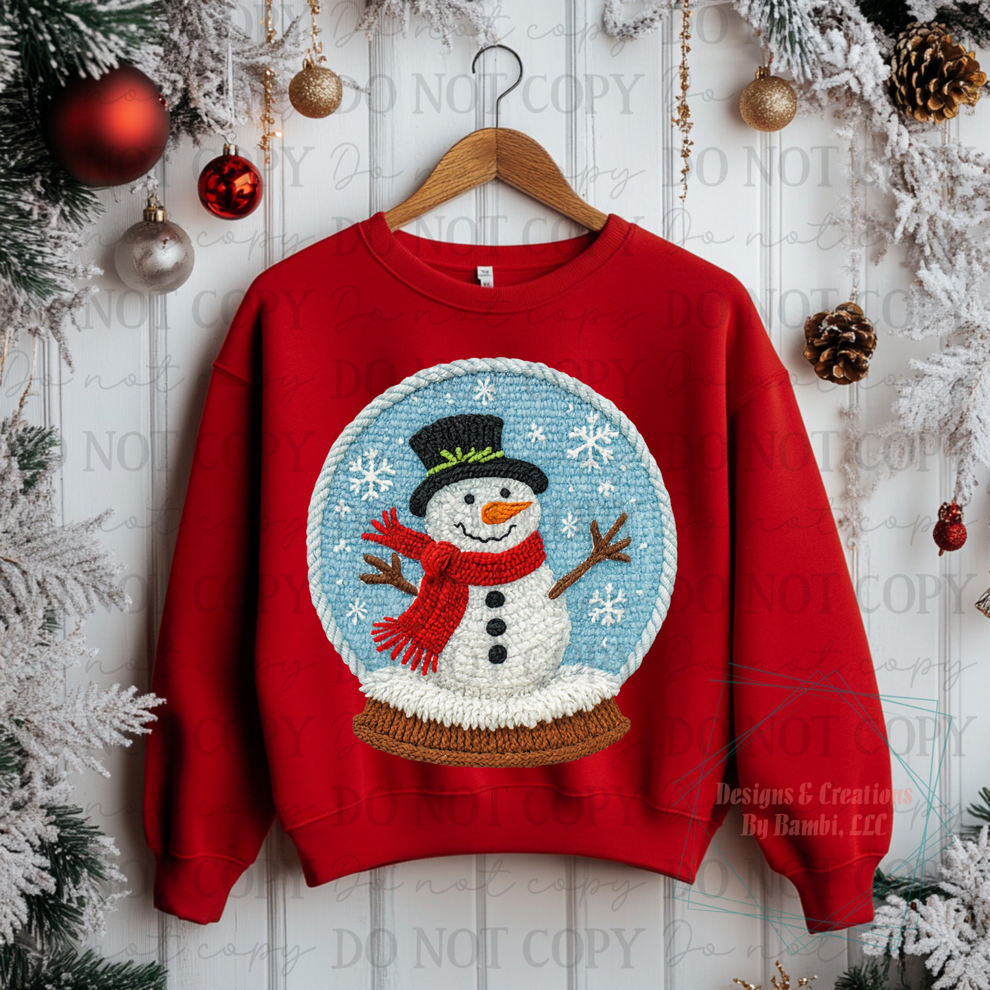 Faux Yarn Snowman Snowglobe