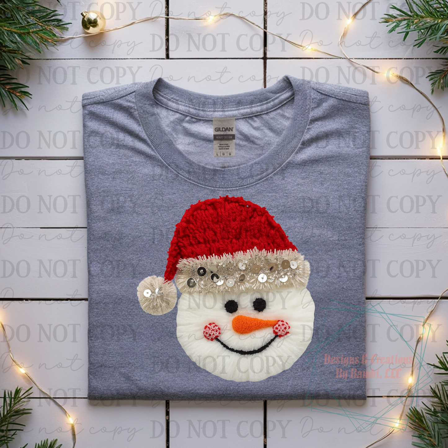 Faux Yarn and Felt Snowman