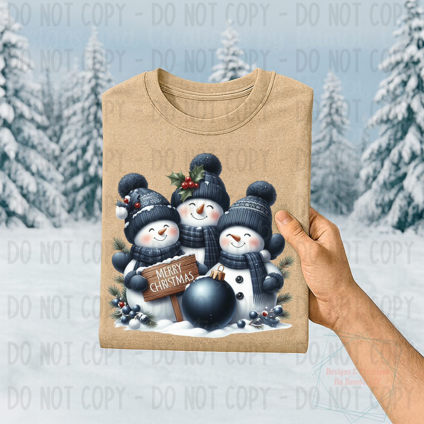 Festive Happy Trio Snowmen