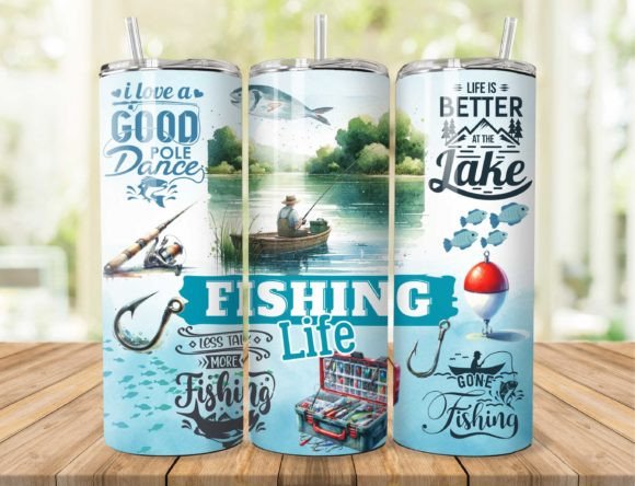 Fishing Life- Scenic Sublimation Tumbler