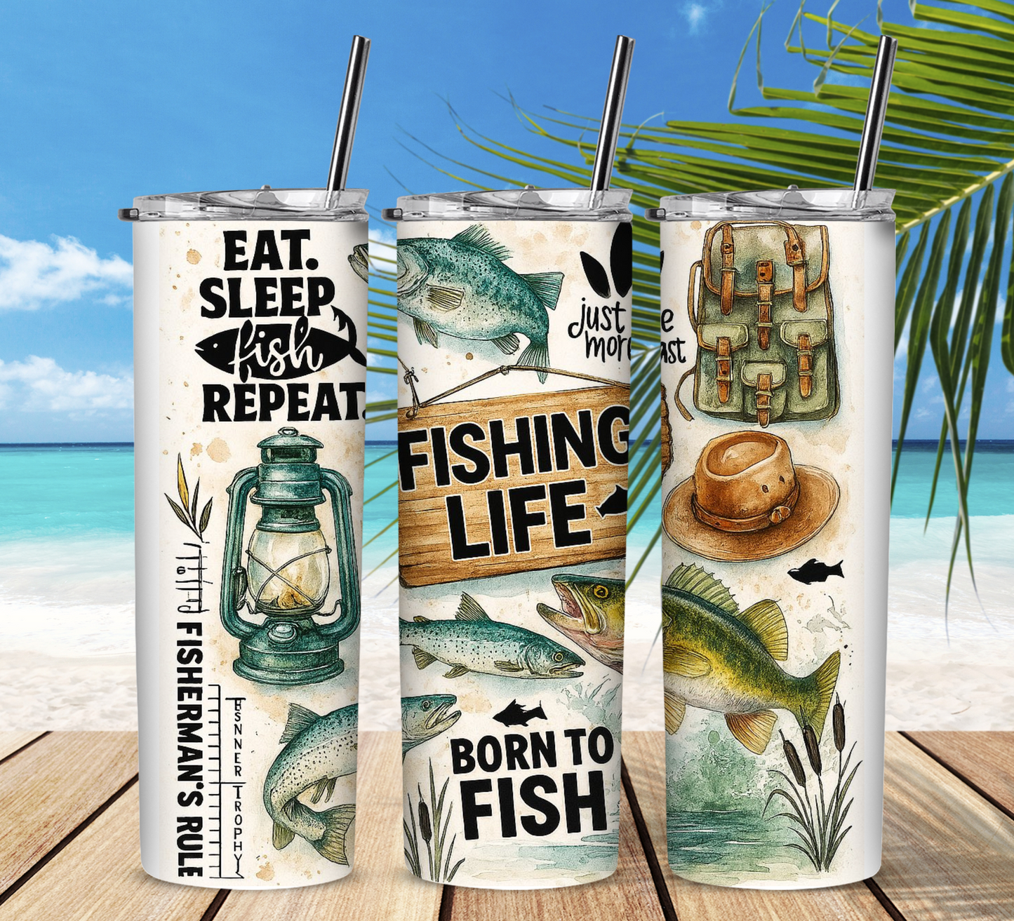 Fishing Life Sublimation Tumbler