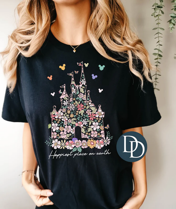Floral Castle With Butterflies