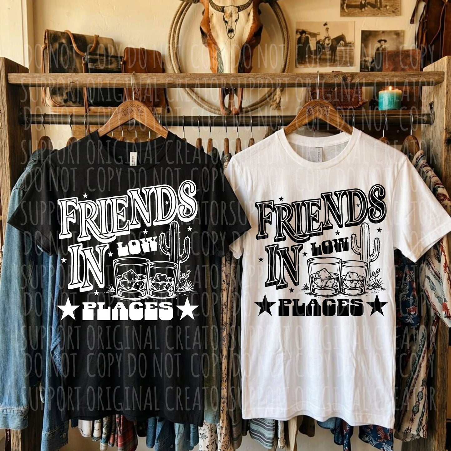 Friends In Low Places (White Font)
