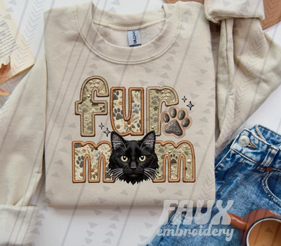 Fur Mom Faux Embroidery and Fabric Cat Breed Collection