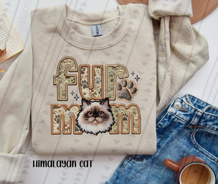 Fur Mom Faux Embroidery and Fabric Cat Breed Collection