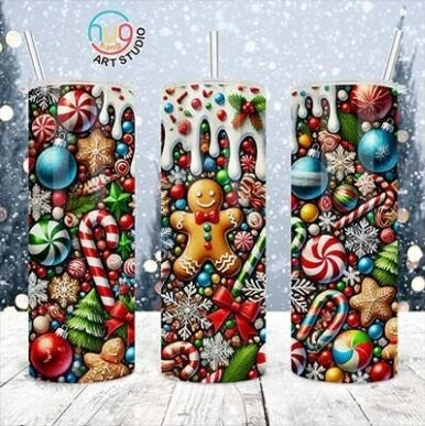 Gingerbread Christmas Sublimation Tumbler