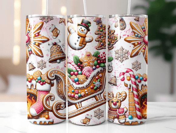 It's A Gingerbread Christmas Sublimation Tumbler