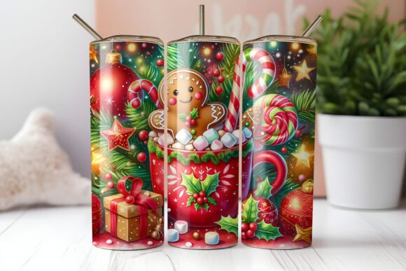 Gingerbread Cookies Christmas Sublimation Tumbler