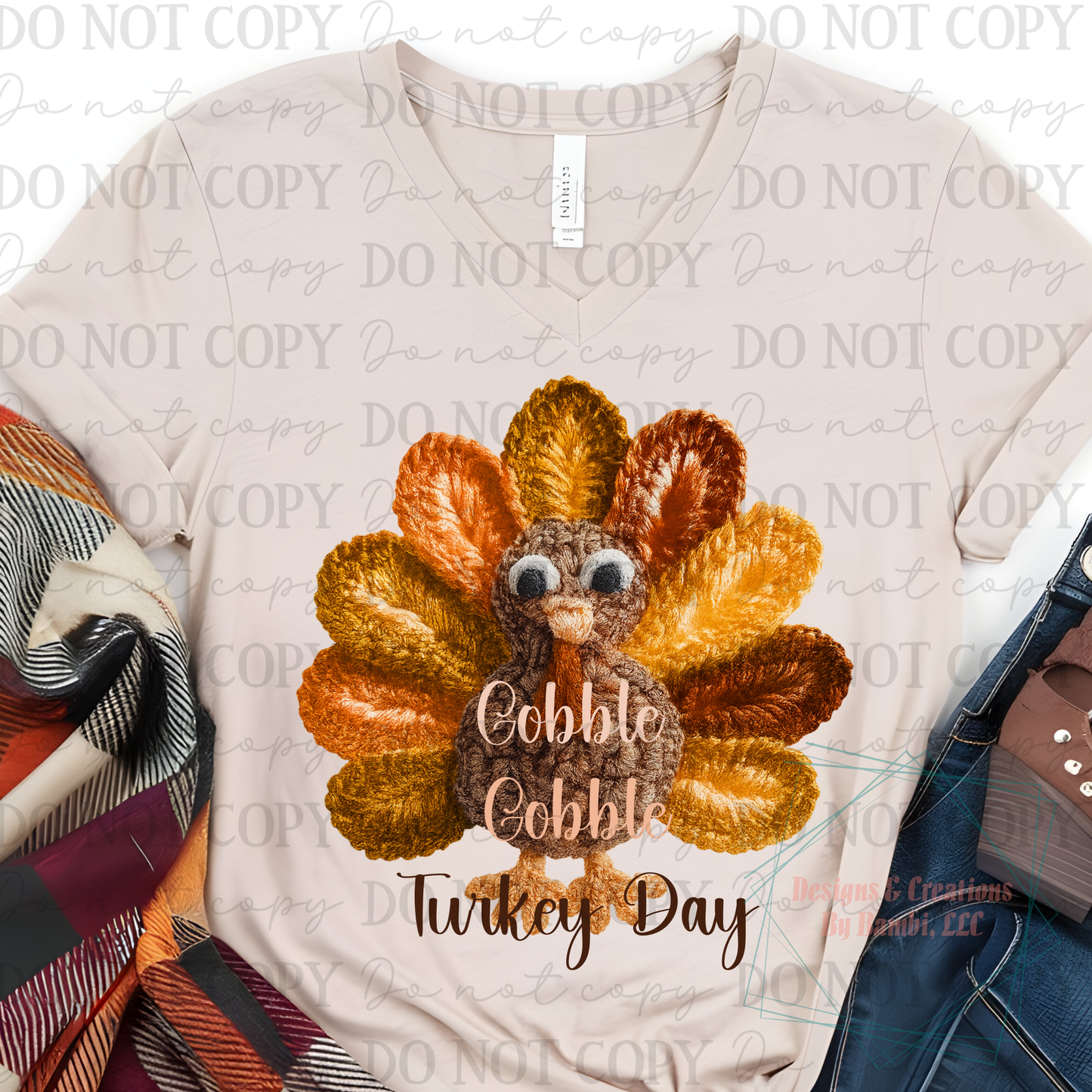 Gobble Gobble Turkey Day Faux Yarn