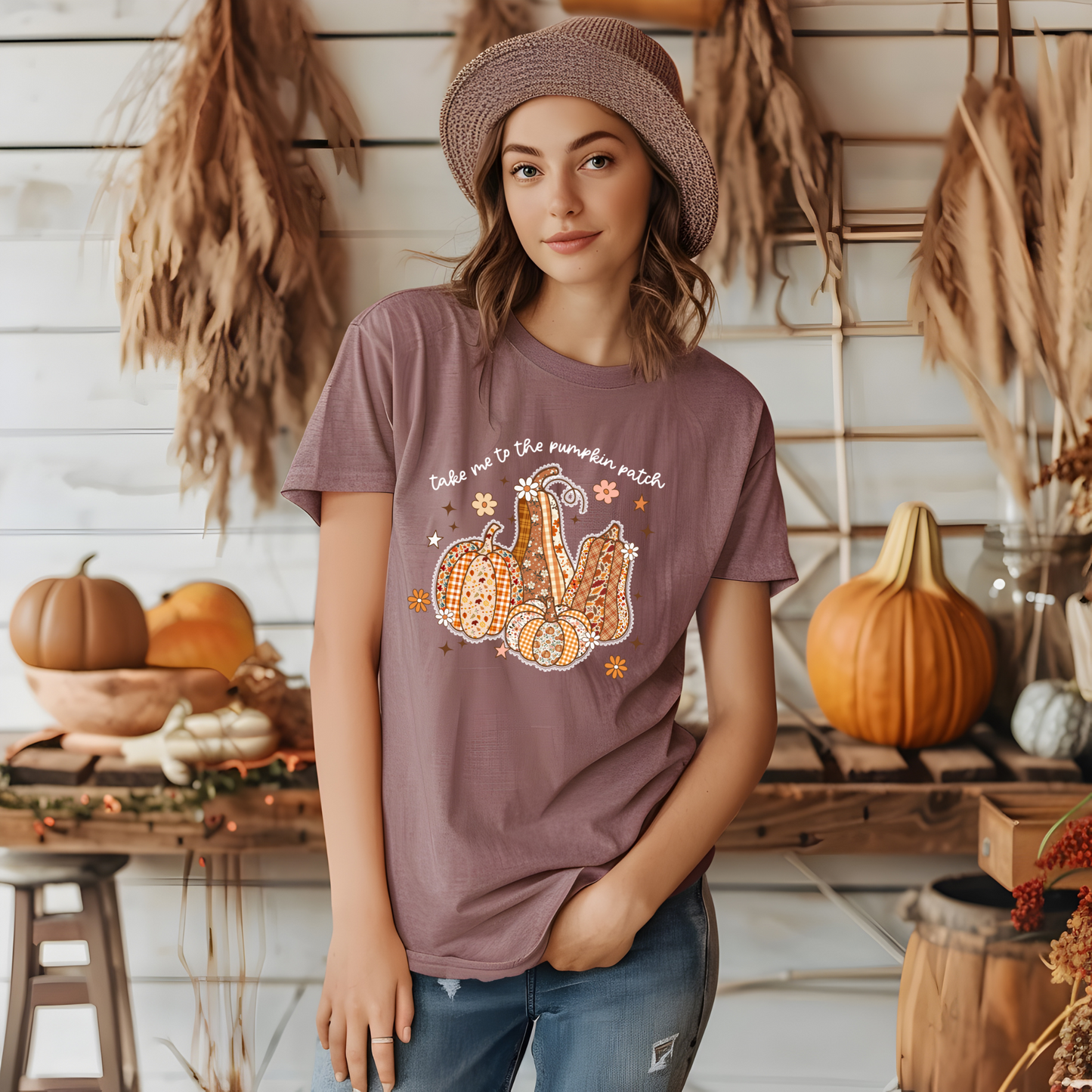 Gourds- Take Me To The Pumpkin Patch (White Font)