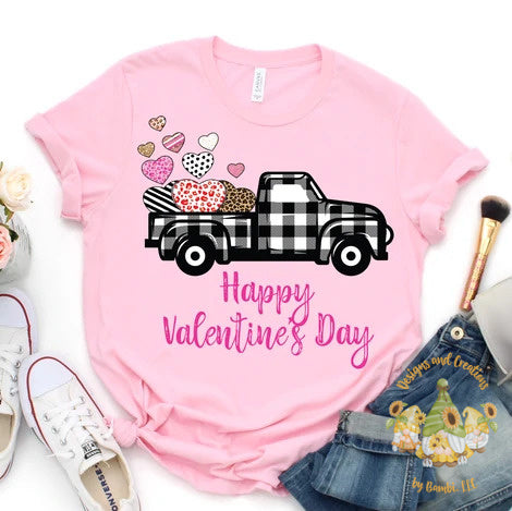 Happy Valentine's Day with Checkered Truck