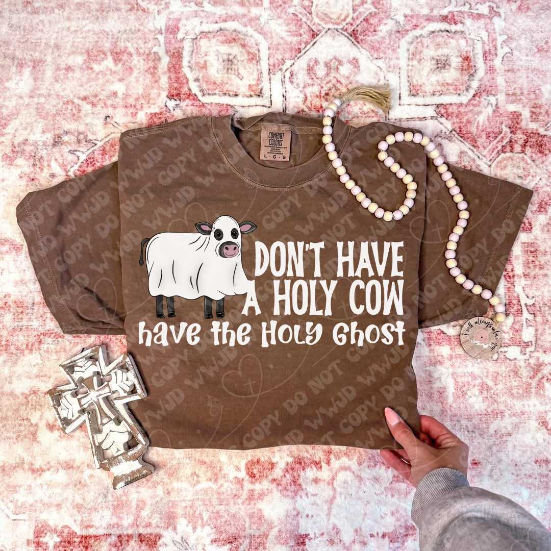 Holy Cow Holy Ghost White Font