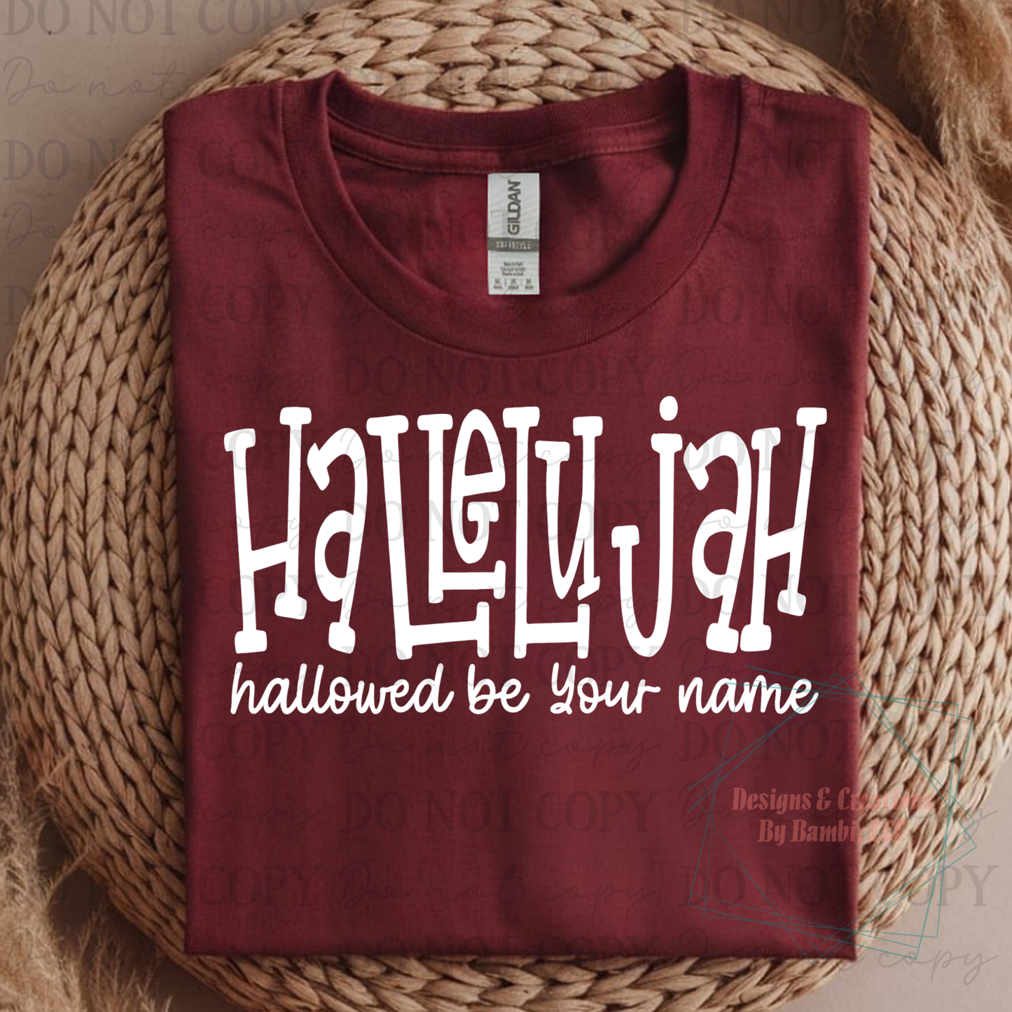 Hallelujah White Font