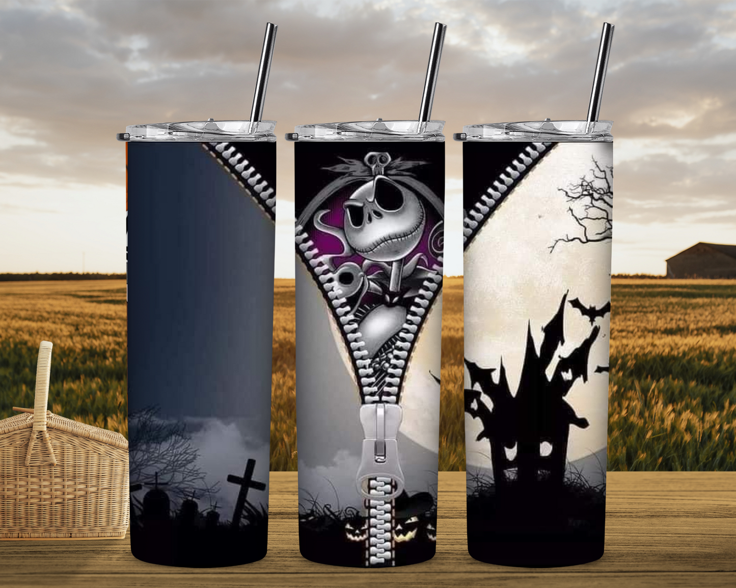 Halloween with Zipper Look 20 oz Sublimation Tumbler
