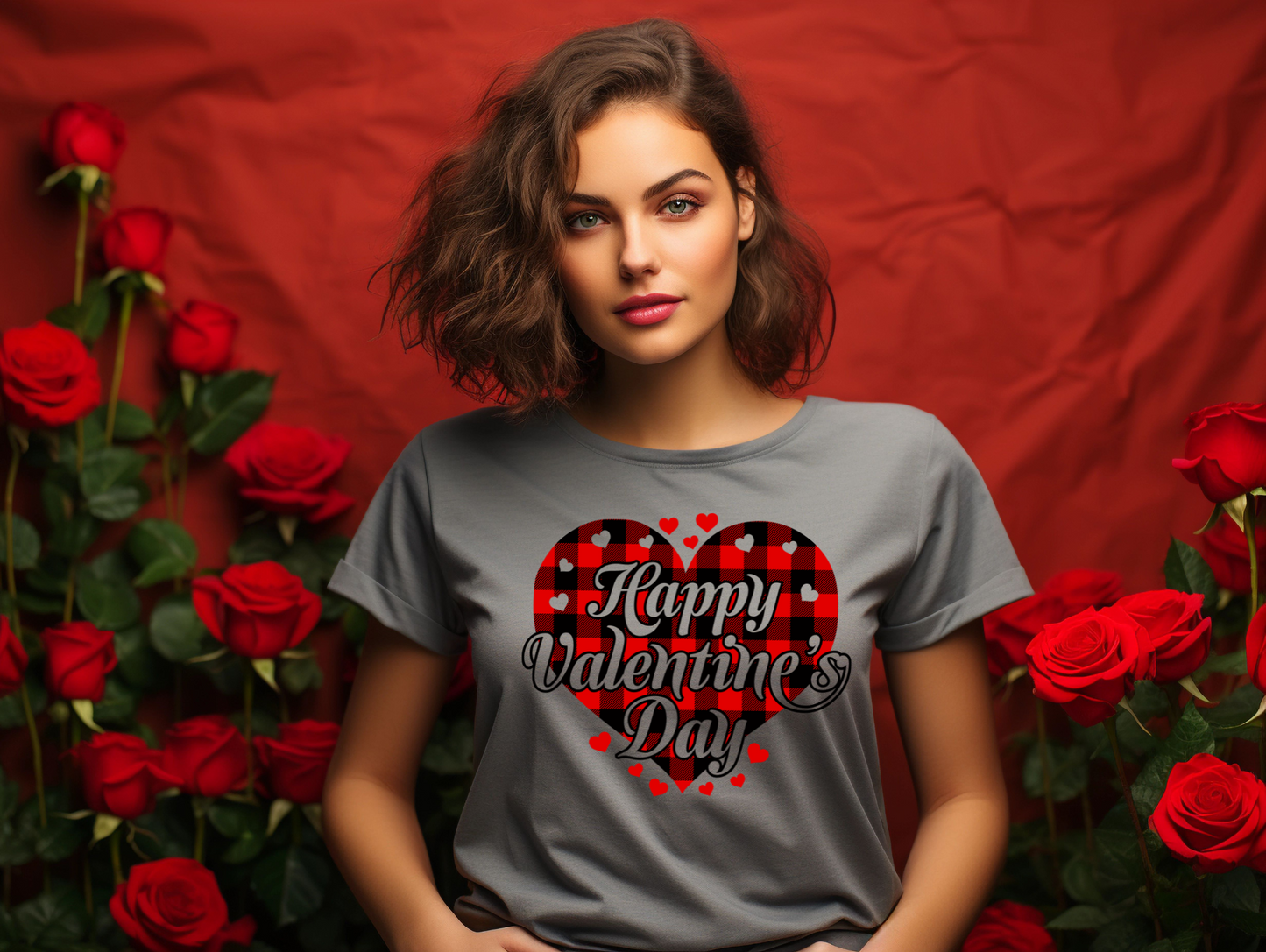 Buffalo Plaid Happy Valentine's Day