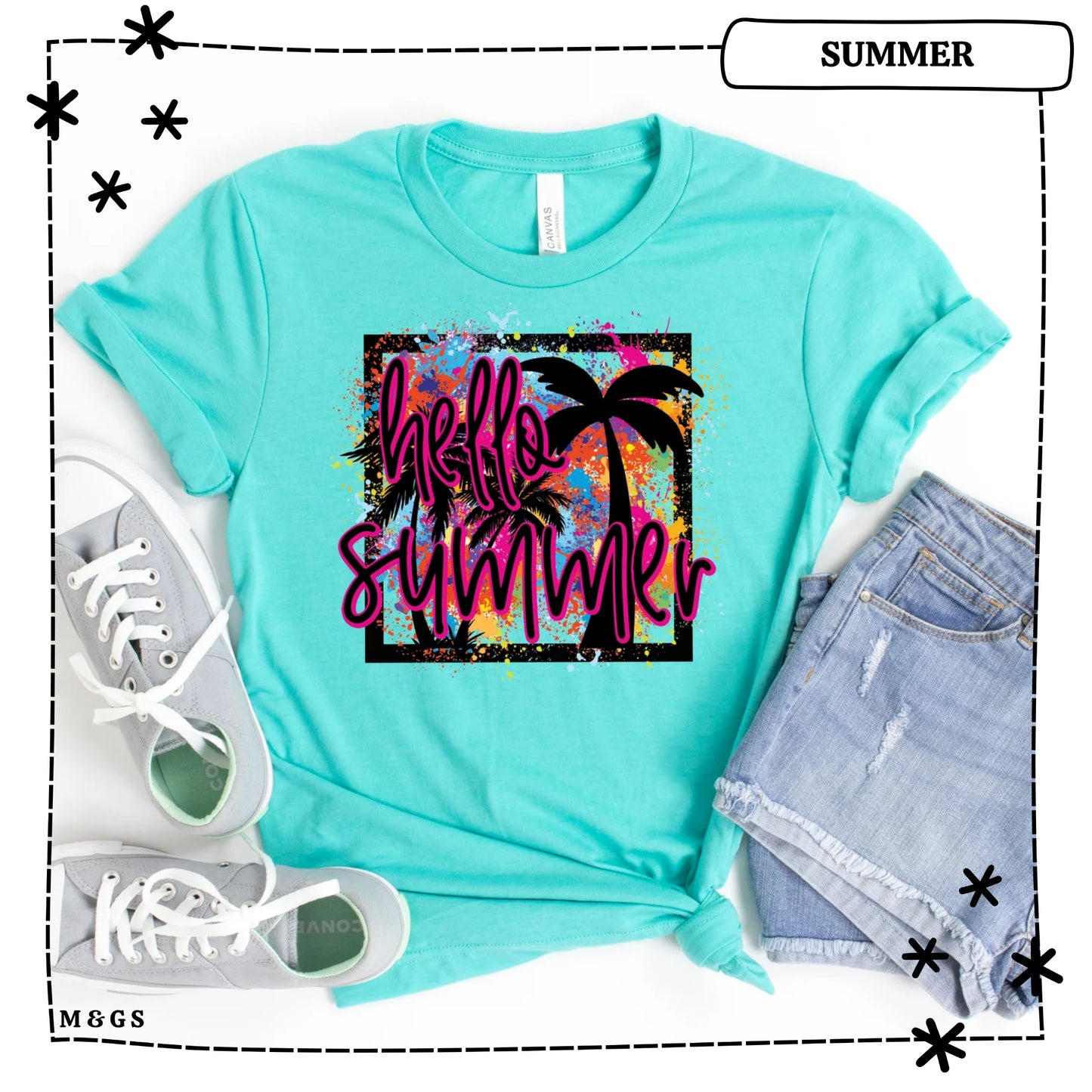 Hello Summer with Palm Tree