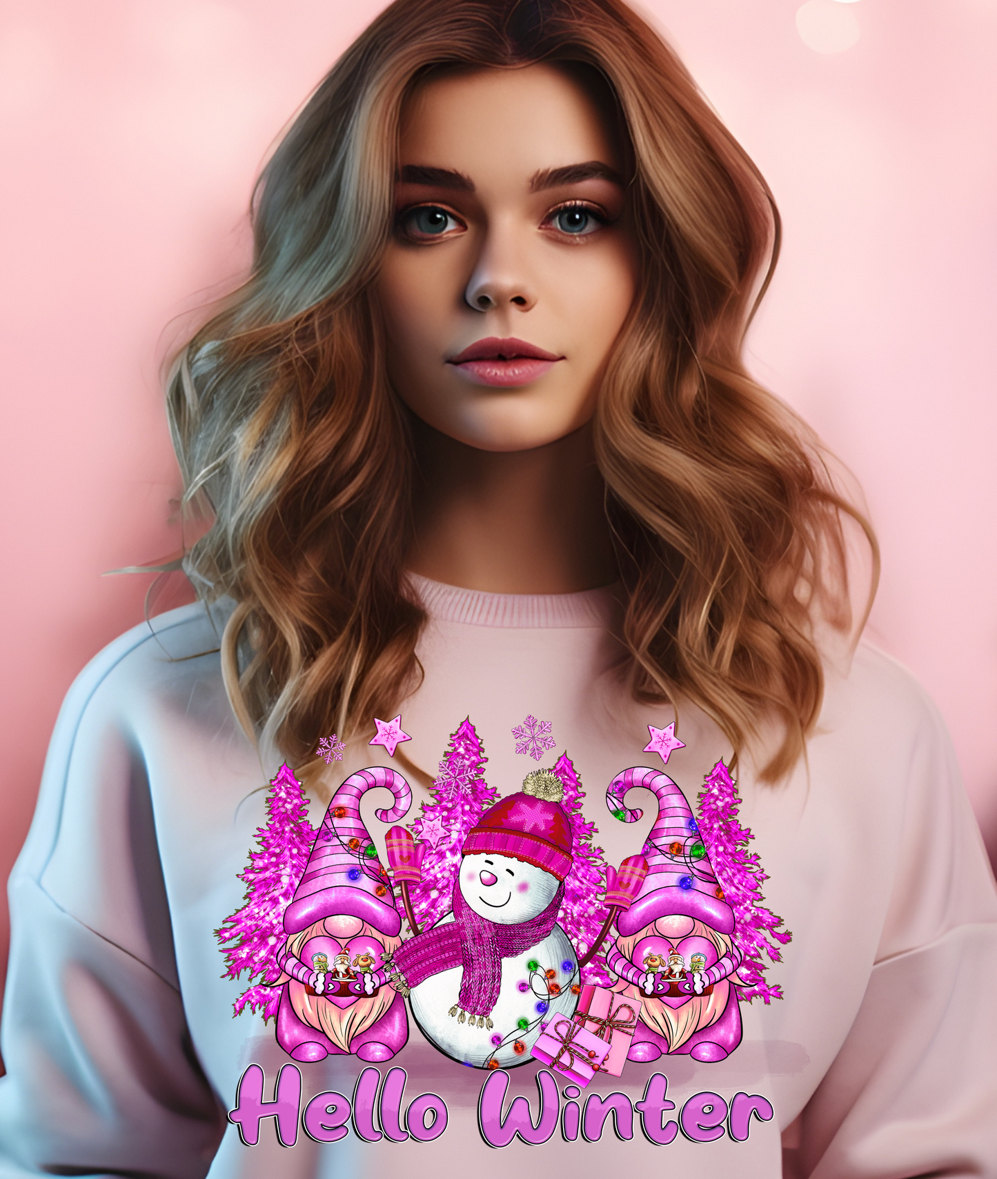 Hello Winter with Gnomes and Snowman