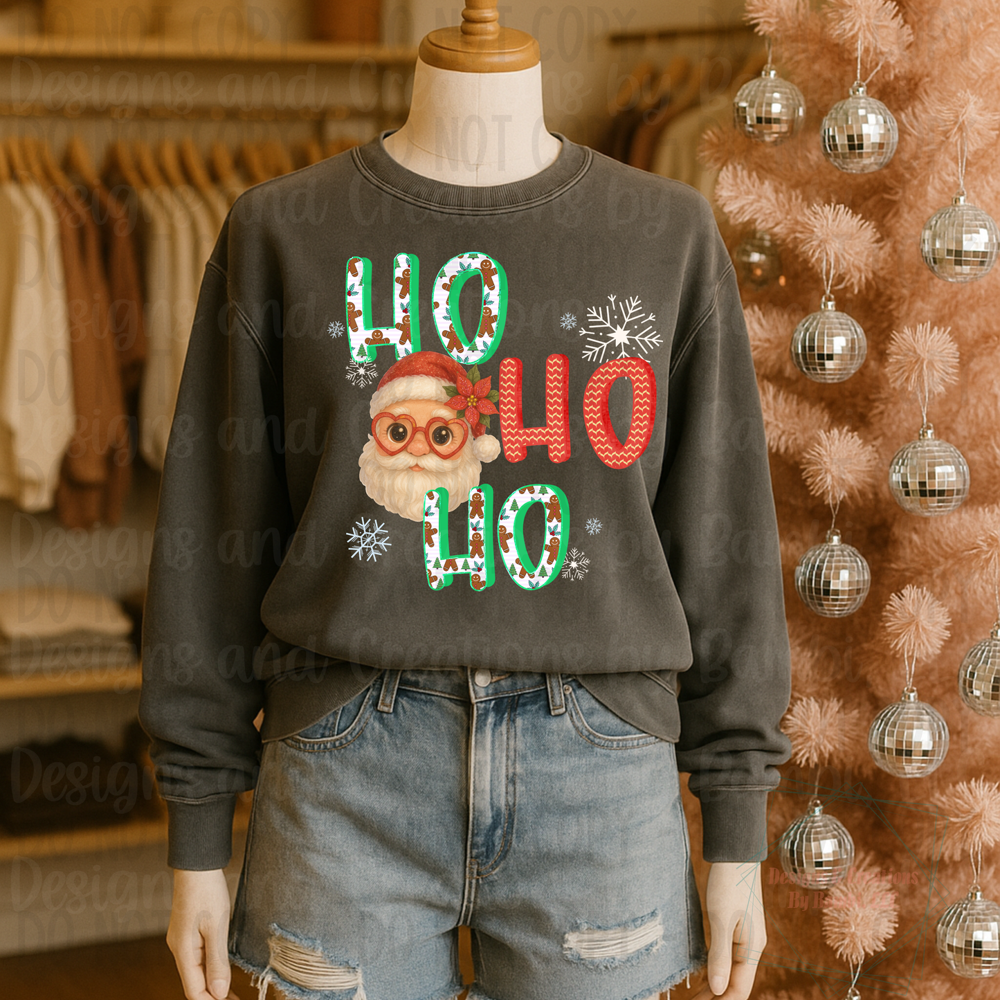 Ho Ho Ho Santa with Gingerbread