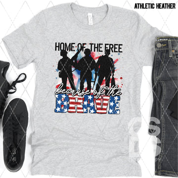 Home of the Free Because of the Brave with Veterans