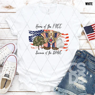 Home of the Free Because of the Brave Hat and Tags