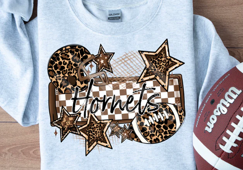 Leopard Football Frame and Stars Mascots Collection