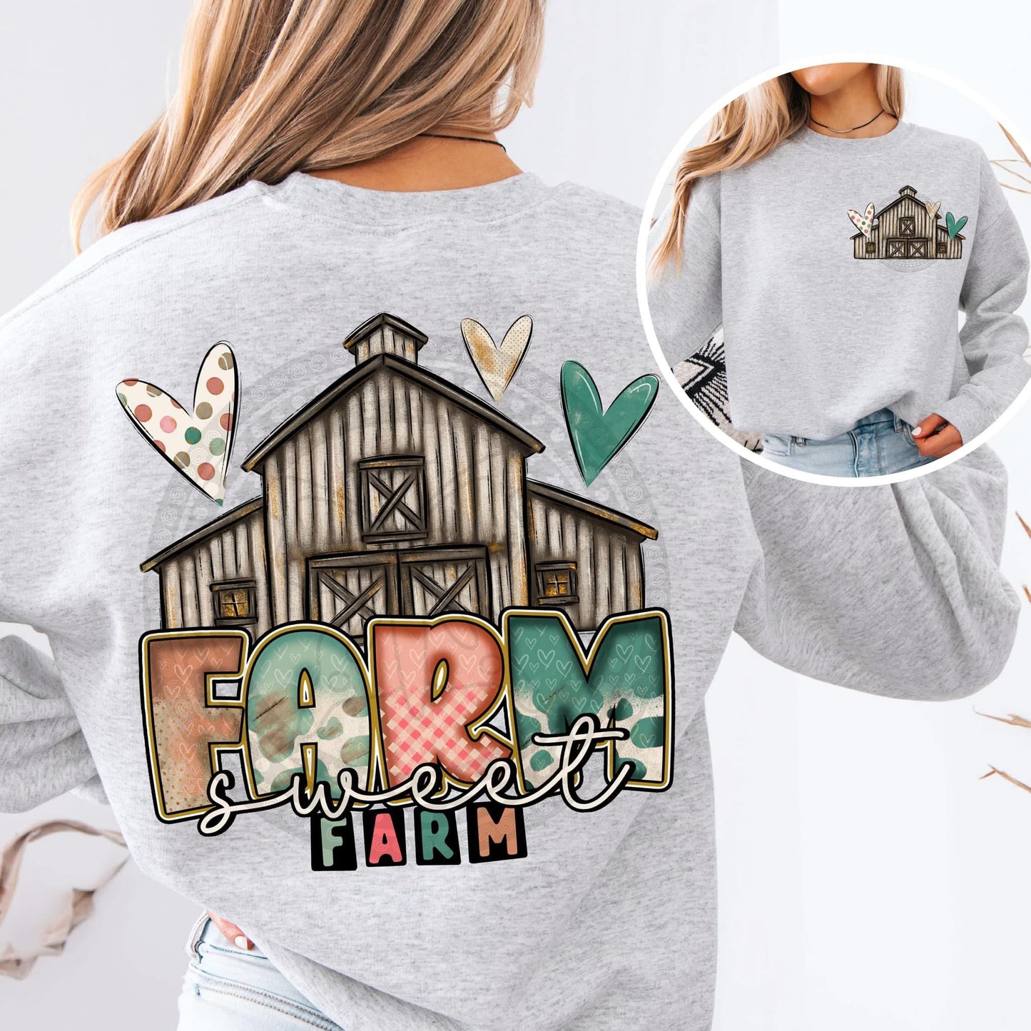 Farm Sweet Farm with Barn (Pocket/Back)