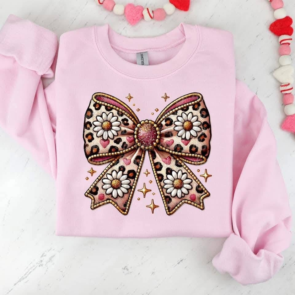 Daisy and Leopard Bow