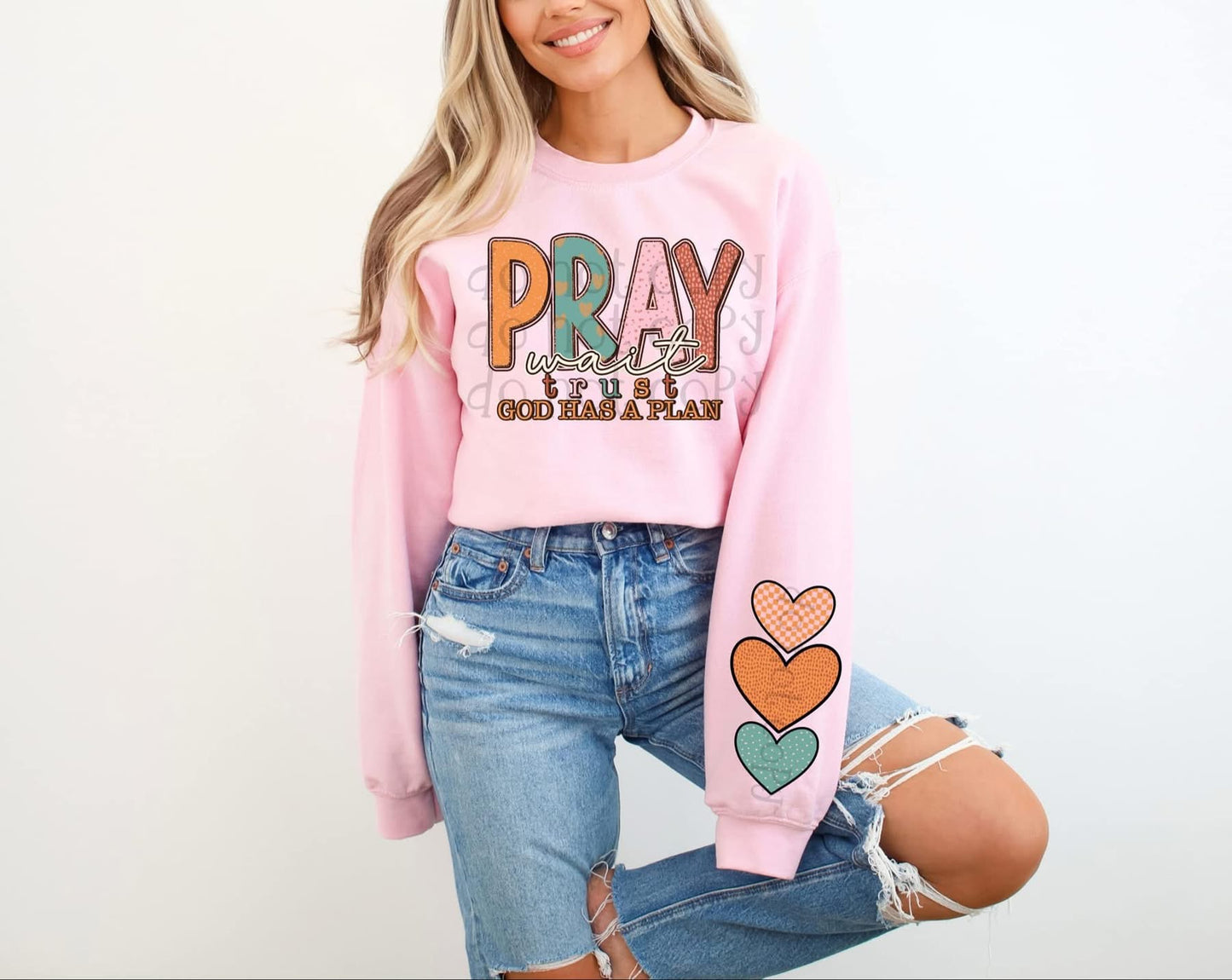 Pray-Wait-Trust God Has A Plan With Sleeve