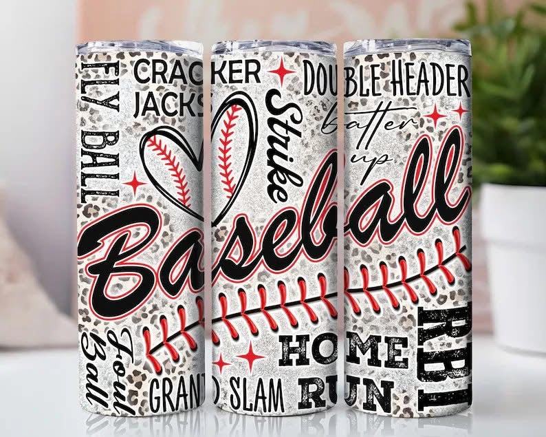 Baseball-Home Runs-Fly Ball Sublimation Tumbler