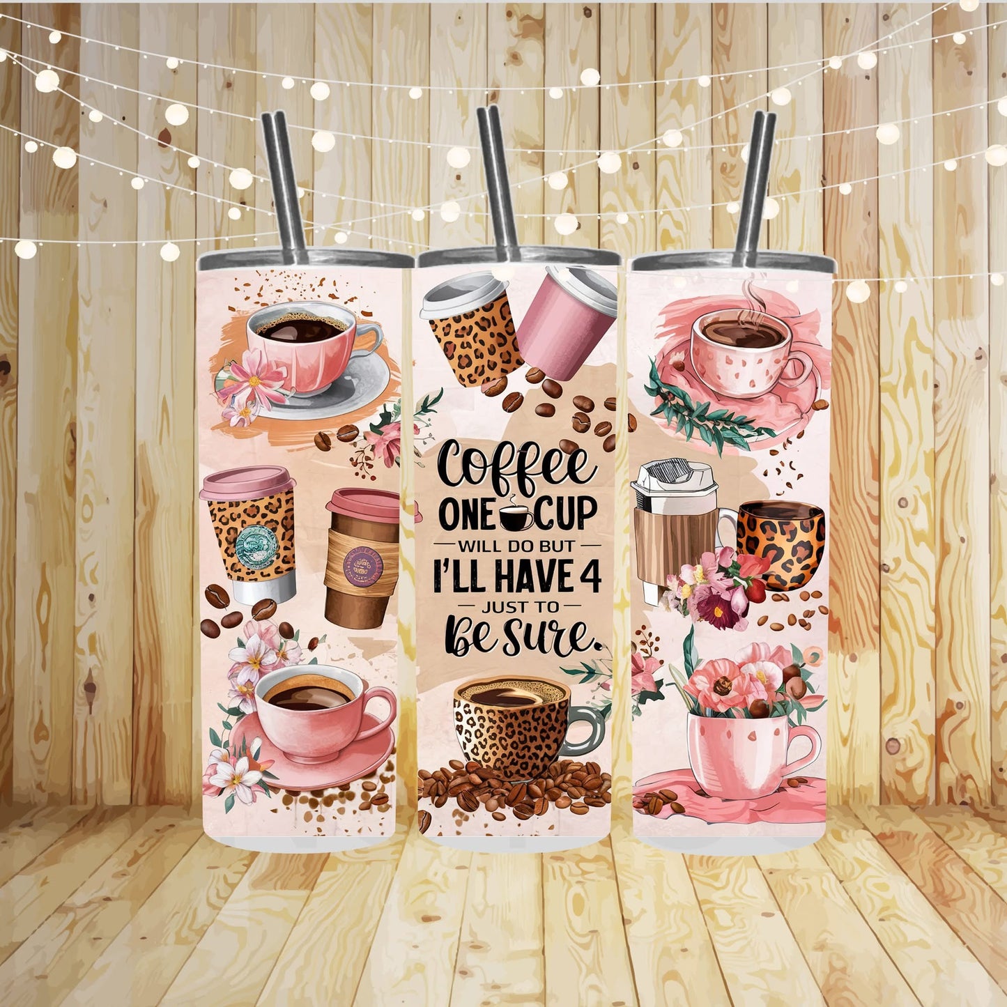 Coffee One Cup At A Time Sublimation Tumbler